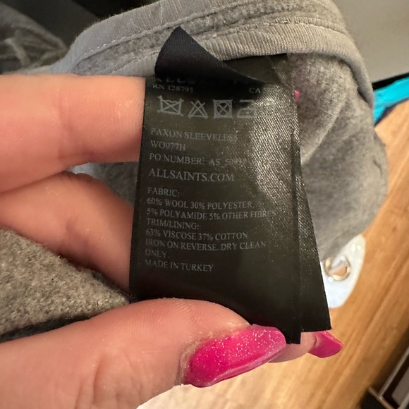 Sleeveless wool wrap Allsaints - Picture 10 of 10